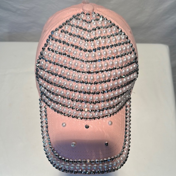 Pink Rhinestone Embellished Cap - Picture 3 of 10